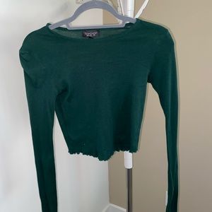 Super Cute Topshop Green Crop Top!